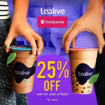 Tealive-25-Off-Promo-at-Foodpanda-350x350 - Beverages Food , Restaurant & Pub Johor Kedah Kelantan Kuala Lumpur Melaka Negeri Sembilan Online Store Pahang Penang Perak Perlis Promotions & Freebies Putrajaya Sabah Sarawak Selangor Terengganu 