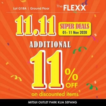 The-Flexx-11.11-Super-Deals-Sale-at-Mitsui-Outlet-Park-350x350 - Fashion Accessories Fashion Lifestyle & Department Store Footwear Malaysia Sales Selangor 
