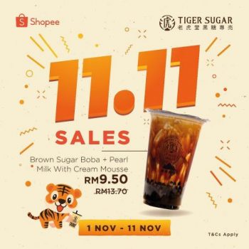 Tiger-Sugar-11.11-Sale-Promotion-at-Shopee-2-350x350 - Beverages Food , Restaurant & Pub Johor Kedah Kelantan Kuala Lumpur Melaka Negeri Sembilan Online Store Pahang Penang Perak Perlis Promotions & Freebies Putrajaya Sabah Sarawak Selangor Terengganu 