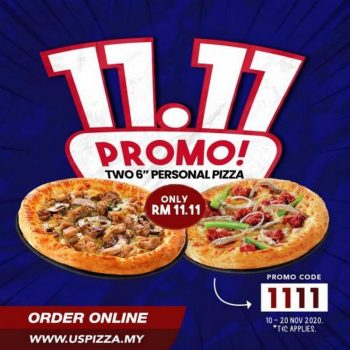 US-Pizza-11.11-Promotion-350x350 - Beverages Food , Restaurant & Pub Johor Kedah Kelantan Kuala Lumpur Melaka Negeri Sembilan Online Store Pahang Penang Perak Perlis Pizza Promotions & Freebies Putrajaya Sabah Sarawak Selangor Terengganu 