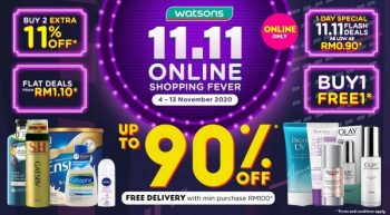 Watsons-11.11-Online-Shopping-Fever-Sale-1-350x193 - Beauty & Health Health Supplements Johor Kedah Kelantan Kuala Lumpur Malaysia Sales Melaka Negeri Sembilan Online Store Pahang Penang Perak Perlis Personal Care Putrajaya Sabah Sarawak Selangor Skincare Terengganu 