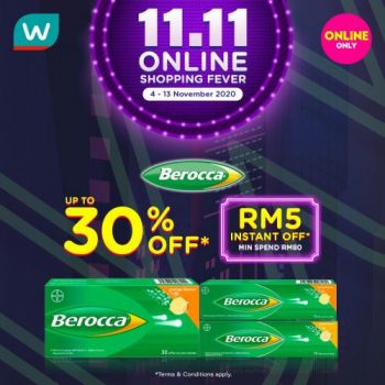Watsons-11.11-Online-Shopping-Fever-Sale-10-1-350x350 - Beauty & Health Health Supplements Johor Kedah Kelantan Kuala Lumpur Melaka Negeri Sembilan Online Store Pahang Penang Perak Perlis Personal Care Putrajaya Sabah Sarawak Selangor Terengganu Warehouse Sale & Clearance in Malaysia 