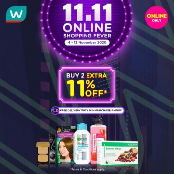 Watsons-11.11-Online-Shopping-Fever-Sale-8-2-350x350 - Beauty & Health Health Supplements Johor Kedah Kelantan Kuala Lumpur Melaka Negeri Sembilan Online Store Pahang Penang Perak Perlis Personal Care Putrajaya Sabah Sarawak Selangor Terengganu Warehouse Sale & Clearance in Malaysia 