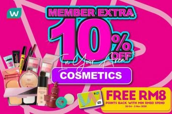 Watsons-Cosmetics-Promotion-350x233 - Beauty & Health Cosmetics Health Supplements Johor Kedah Kelantan Kuala Lumpur Melaka Negeri Sembilan Online Store Pahang Penang Perak Perlis Personal Care Promotions & Freebies Putrajaya Sabah Sarawak Selangor Terengganu 