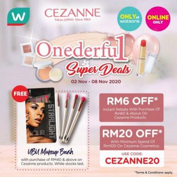 Watsons-Online-Cezanne-Onederful-Super-Deals-Promotion-350x350 - Beauty & Health Cosmetics Johor Kedah Kelantan Kuala Lumpur Melaka Negeri Sembilan Online Store Pahang Penang Perak Perlis Personal Care Promotions & Freebies Putrajaya Sabah Sarawak Selangor Skincare Terengganu 