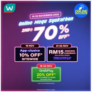 Watsons-Online-Mega-Syokathon-Sale-350x350 - Beauty & Health Health Supplements Johor Kedah Kelantan Kuala Lumpur Malaysia Sales Melaka Negeri Sembilan Pahang Penang Perak Perlis Personal Care Putrajaya Sabah Sarawak Selangor Terengganu 