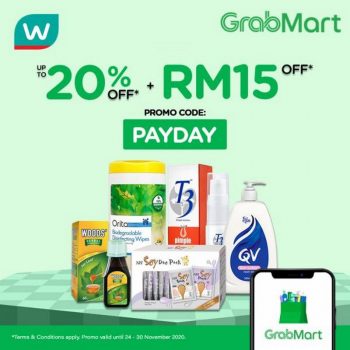 Watsons-Payday-Promotion-on-GrabMart-350x350 - Beauty & Health Health Supplements Johor Kedah Kelantan Kuala Lumpur Melaka Negeri Sembilan Online Store Others Pahang Penang Perak Perlis Personal Care Promotions & Freebies Putrajaya Sabah Sarawak Selangor Terengganu 