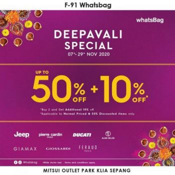 Whatsbag-Deepavali-Promotion-at-Mitsui-Outlet-Park-350x350 - Bags Fashion Accessories Fashion Lifestyle & Department Store Promotions & Freebies Selangor 