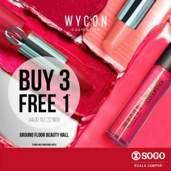 Wycon-Cosmetics-Buy-3-Free-1-Promotion-at-SOGO-350x350 - Beauty & Health Cosmetics Kuala Lumpur Promotions & Freebies Selangor 