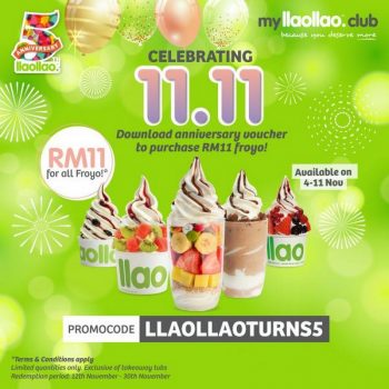 llaollao-11.11-FREE-Voucher-Promotion-350x350 - Beverages Food , Restaurant & Pub Ice Cream Johor Kedah Kelantan Kuala Lumpur Melaka Negeri Sembilan Pahang Penang Perak Perlis Promotions & Freebies Putrajaya Sabah Sarawak Selangor Terengganu 