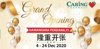 Caring-Pharmacy-Opening-Promotion-at-Damansara-Perdana-350x172 - Beauty & Health Health Supplements Personal Care Promotions & Freebies Selangor 