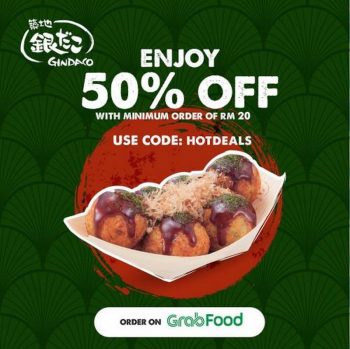 Gindaco-50-OFF-Promo-Code-Promotion-on-GrabFood-350x349 - Beverages Food , Restaurant & Pub Johor Kedah Kelantan Kuala Lumpur Melaka Negeri Sembilan Online Store Pahang Penang Perak Perlis Promotions & Freebies Putrajaya Sabah Sarawak Selangor Terengganu 