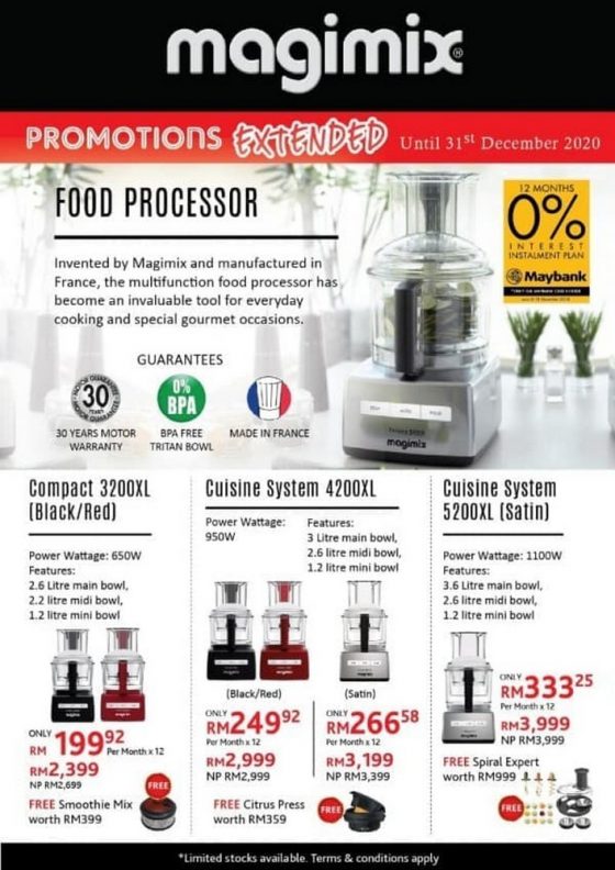 Now till 31 Dec 2020 House Of Presentation MAGIMIX Promotions