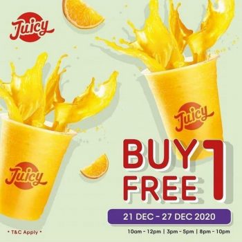 JUICY-Buy-1-Free-1-Promo-350x350 - Beverages Food , Restaurant & Pub Penang Promotions & Freebies 