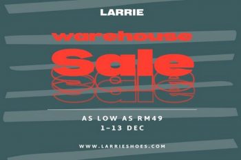 Larrie-Online-Warehouse-Sale-350x233 - Fashion Accessories Fashion Lifestyle & Department Store Footwear Johor Kedah Kelantan Kuala Lumpur Melaka Negeri Sembilan Online Store Pahang Penang Perak Perlis Putrajaya Sabah Sarawak Selangor Terengganu Warehouse Sale & Clearance in Malaysia 