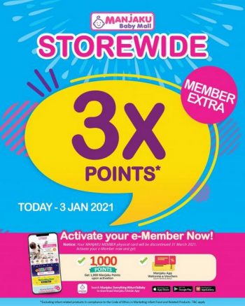 Manjaku-Member-Promotion-3x-Points-350x438 - Baby & Kids & Parenting Babycare Johor Kedah Kelantan Kuala Lumpur Melaka Negeri Sembilan Online Store Pahang Penang Perak Perlis Promotions & Freebies Putrajaya Sabah Sarawak Selangor Terengganu 