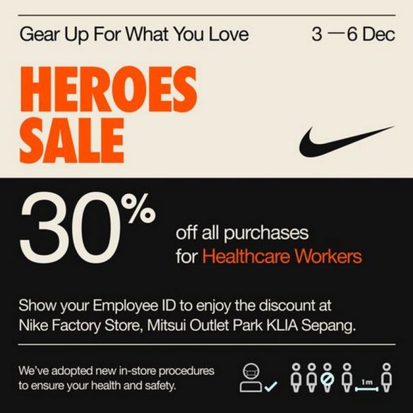 3-6 Dec 2020: Nike Heroes Sale at Mitsui Outlet Park KLIA Sepang - EverydayOnSales.com