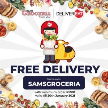 Sams-Groceria-Straits-Quay-Free-Delivery-Promotion-on-DeliverEat-350x350 - Beverages Food , Restaurant & Pub Johor Kedah Kelantan Kuala Lumpur Melaka Negeri Sembilan Online Store Pahang Penang Perak Perlis Promotions & Freebies Putrajaya Sabah Sarawak Selangor Terengganu 