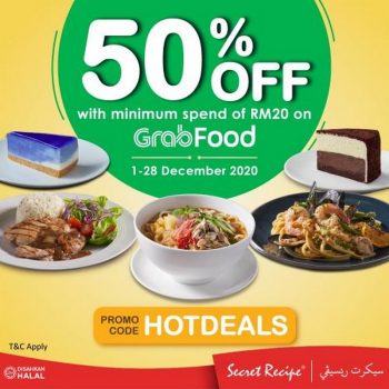 Secret-Recipe-December-Promotion-on-GrabFood-350x350 - Beverages Cake Food , Restaurant & Pub Johor Kedah Kelantan Kuala Lumpur Melaka Negeri Sembilan Online Store Pahang Penang Perak Perlis Promotions & Freebies Putrajaya Sabah Sarawak Selangor Terengganu 