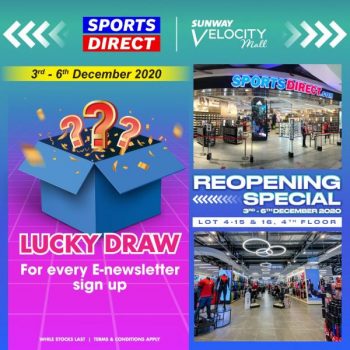 Sports-Direct-Opening-Promotion-at-Sunway-Velocity-13-350x350 - Apparels Fashion Accessories Fashion Lifestyle & Department Store Footwear Kuala Lumpur Promotions & Freebies Selangor Sportswear 
