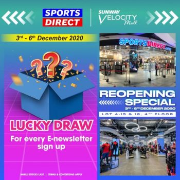 Sports-Direct-Opening-Promotion-at-Sunway-Velocity-13-350x350 - Apparels Fashion Accessories Fashion Lifestyle & Department Store Footwear Kuala Lumpur Promotions & Freebies Selangor Sportswear