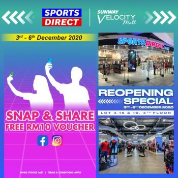 Sports-Direct-Opening-Promotion-at-Sunway-Velocity-14-350x350 - Apparels Fashion Accessories Fashion Lifestyle & Department Store Footwear Kuala Lumpur Promotions & Freebies Selangor Sportswear 