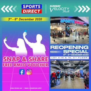 Sports-Direct-Opening-Promotion-at-Sunway-Velocity-14-350x350 - Apparels Fashion Accessories Fashion Lifestyle & Department Store Footwear Kuala Lumpur Promotions & Freebies Selangor Sportswear
