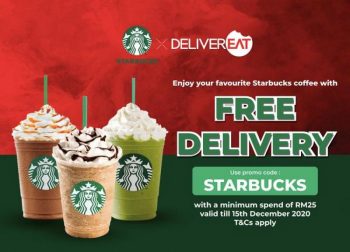 Starbucks-Free-Delivery-Promotion-on-DeliverEat-350x252 - Beverages Food , Restaurant & Pub Johor Kedah Kelantan Kuala Lumpur Melaka Negeri Sembilan Online Store Pahang Penang Perak Perlis Promotions & Freebies Putrajaya Sabah Sarawak Selangor Terengganu 