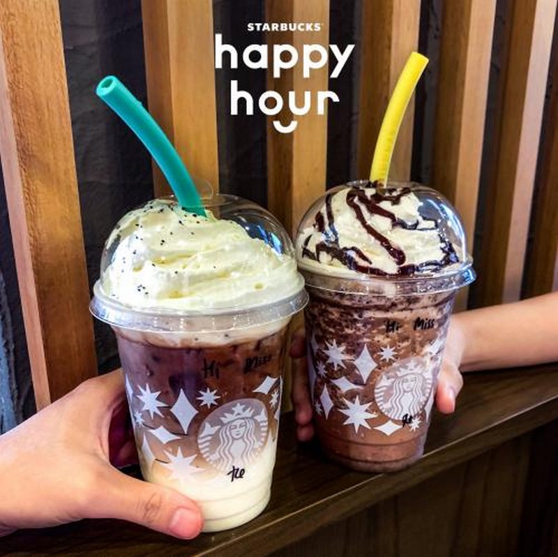 Now till 28 Feb 2021 Starbucks Happy Hour Buy 1 Free 1
