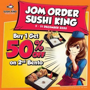 Sushi-King-50-OFF-on-2nd-Bento-Promotion-350x350 - Beverages Food , Restaurant & Pub Johor Kedah Kelantan Kuala Lumpur Melaka Negeri Sembilan Online Store Pahang Penang Perak Perlis Promotions & Freebies Putrajaya Sabah Sarawak Selangor Terengganu 