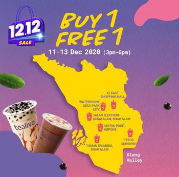 Tealive-12.12-Sale-Buy-1-Free-1-350x345 - Beverages Food , Restaurant & Pub Johor Kedah Kelantan Kuala Lumpur Malaysia Sales Melaka Negeri Sembilan Pahang Penang Perak Perlis Putrajaya Sabah Sarawak Selangor Terengganu 