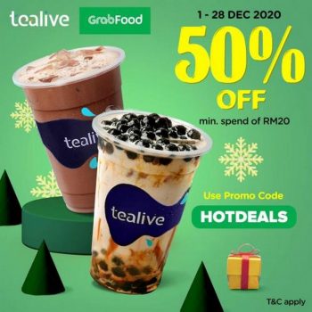 Tealive-December-Delivery-Promotion-on-GrabFood-350x350 - Beverages Food , Restaurant & Pub Johor Kedah Kelantan Kuala Lumpur Melaka Negeri Sembilan Online Store Pahang Penang Perak Perlis Promotions & Freebies Putrajaya Sabah Sarawak Selangor Terengganu 