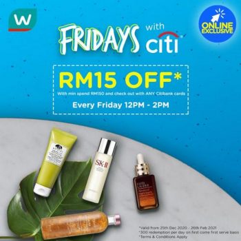 Watsons-Online-Friday-Promotion-with-Citibank-350x350 - Bank & Finance Beauty & Health CitiBank Health Supplements Johor Kedah Kelantan Kuala Lumpur Melaka Negeri Sembilan Online Store Pahang Penang Perak Perlis Personal Care Promotions & Freebies Putrajaya Sabah Sarawak Selangor Terengganu 
