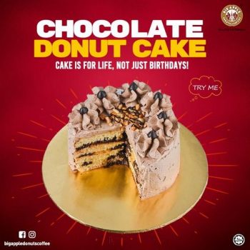 Big-Apple-Chocolate-Donut-Cake-Promo-350x350 - Beverages Food , Restaurant & Pub Johor Kedah Kelantan Kuala Lumpur Melaka Negeri Sembilan Pahang Penang Perak Perlis Promotions & Freebies Putrajaya Sabah Sarawak Selangor Terengganu 