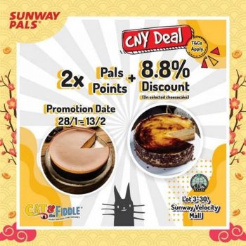 Cat-the-Fiddle-Cakes-CNY-Deals-with-Sunway-Pals-350x350 - Beverages Cake Food , Restaurant & Pub Kuala Lumpur Promotions & Freebies Selangor 