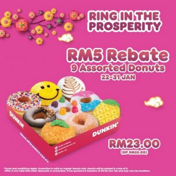 Dunkin-Donuts-Chinese-New-Year-Promotion-350x349 - Beverages Food , Restaurant & Pub Johor Kedah Kelantan Kuala Lumpur Melaka Negeri Sembilan Pahang Penang Perak Perlis Promotions & Freebies Putrajaya Sabah Sarawak Selangor Terengganu 