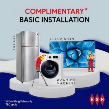 ESH-Electrical-Complimentary-Basic-Installation-Promo-350x350 - Electronics & Computers Home Appliances Johor Kedah Kelantan Kitchen Appliances Kuala Lumpur Melaka Negeri Sembilan Online Store Pahang Penang Perak Perlis Promotions & Freebies Putrajaya Sabah Sarawak Selangor Terengganu 