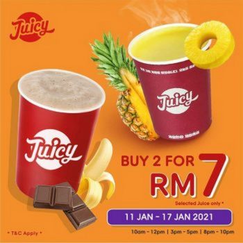 JUICY-Buy-2-For-RM7-Promo-350x350 - Beverages Food , Restaurant & Pub Johor Kedah Kelantan Kuala Lumpur Melaka Negeri Sembilan Pahang Penang Perak Perlis Promotions & Freebies Putrajaya Sabah Sarawak Selangor Terengganu 