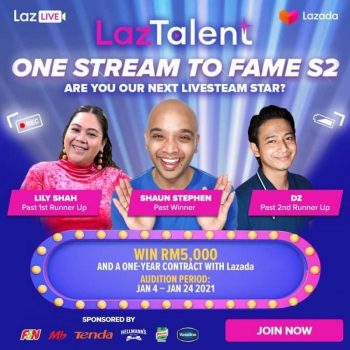 Lazada-New-season-of-LazTalent-350x350 - Events & Fairs Johor Kedah Kelantan Kuala Lumpur Melaka Negeri Sembilan Online Store Others Pahang Penang Perak Perlis Putrajaya Sabah Sarawak Selangor Terengganu 