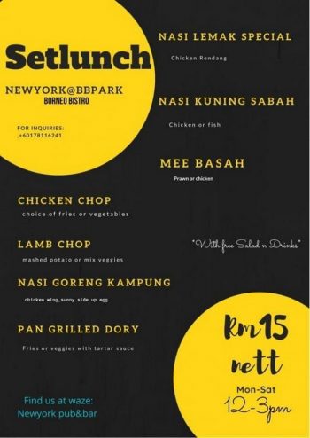 New-York-PubBar-Set-Lunch-Promo-at-Plaza-Low-Yat-350x494 - Beverages Food , Restaurant & Pub Kuala Lumpur Promotions & Freebies Selangor 
