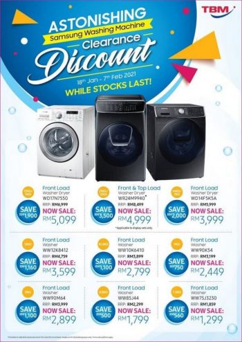 Samsung-Washing-Machine-Clearance-Sale-at-TBM-350x494 - Electronics & Computers Home Appliances Johor Kedah Kelantan Kuala Lumpur Melaka Negeri Sembilan Pahang Penang Perak Perlis Putrajaya Sabah Sarawak Selangor Terengganu Warehouse Sale & Clearance in Malaysia 