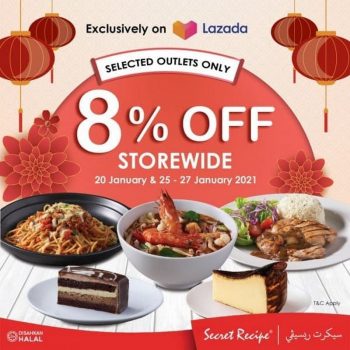 Secret-Recipe-8-off-Promo-on-Lazada-350x350 - Beverages Food , Restaurant & Pub Johor Kedah Kelantan Kuala Lumpur Melaka Negeri Sembilan Online Store Pahang Penang Perak Perlis Promotions & Freebies Putrajaya Sabah Sarawak Selangor Terengganu 