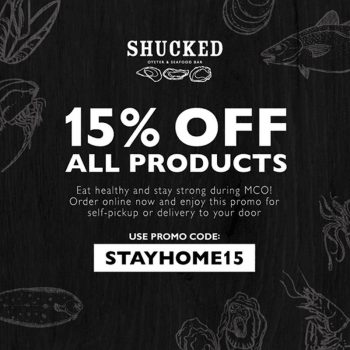 Shucked-15-off-Promo-350x350 - Beverages Food , Restaurant & Pub Johor Kedah Kelantan Kuala Lumpur Melaka Negeri Sembilan Online Store Pahang Penang Perak Perlis Promotions & Freebies Putrajaya Sabah Sarawak Selangor Terengganu 
