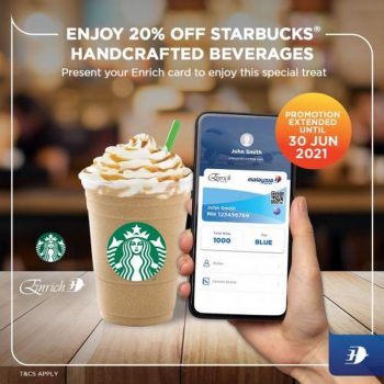 Starbucks-20-OFF-Promotion-with-Enrich-Card-350x350 - Beverages Food , Restaurant & Pub Johor Kedah Kelantan Kuala Lumpur Melaka Negeri Sembilan Pahang Penang Perak Perlis Promotions & Freebies Putrajaya Sabah Sarawak Selangor Terengganu 