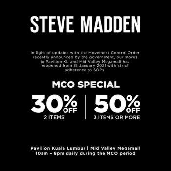 Steve-Madden-MCO-Special-350x350 - Apparels Fashion Accessories Fashion Lifestyle & Department Store Kuala Lumpur Promotions & Freebies Selangor 