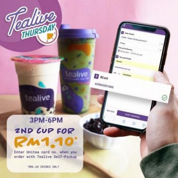 Tealive-Thursday-Promotion-350x350 - Beverages Food , Restaurant & Pub Johor Kedah Kelantan Kuala Lumpur Melaka Negeri Sembilan Pahang Penang Perak Perlis Promotions & Freebies Putrajaya Sabah Sarawak Selangor Terengganu 