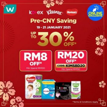 Watsons-Online-Kotex-Kleenex-Huggies-Pre-CNY-Sale-350x350 - Beauty & Health Health Supplements Johor Kedah Kelantan Kuala Lumpur Malaysia Sales Melaka Negeri Sembilan Online Store Pahang Penang Perak Perlis Personal Care Putrajaya Sabah Sarawak Selangor Terengganu 