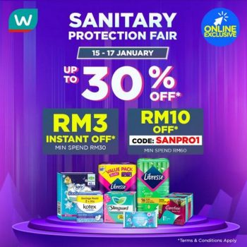 Watsons-Online-Sanitary-Protection-Fair-Promotion-350x350 - Beauty & Health Health Supplements Johor Kedah Kelantan Kuala Lumpur Melaka Negeri Sembilan Online Store Pahang Penang Perak Perlis Personal Care Promotions & Freebies Putrajaya Sabah Sarawak Selangor Terengganu 