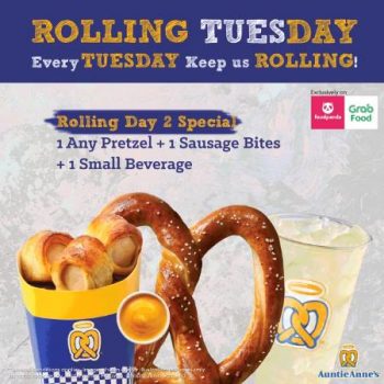 Auntie-Annes-Rolling-Tuesday-Promotion-on-FoodPanda-and-GrabFood-1-350x350 - Beverages Food , Restaurant & Pub Johor Kedah Kelantan Kuala Lumpur Melaka Negeri Sembilan Online Store Pahang Penang Perak Perlis Promotions & Freebies Putrajaya Sabah Sarawak Selangor Terengganu 