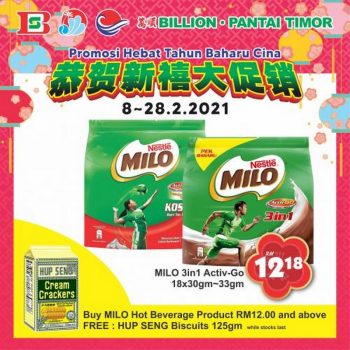 BILLION-Pantai-Timor-Nationwide-Milo-CNY-Promotion-350x350 - Johor Kedah Kelantan Kuala Lumpur Melaka Negeri Sembilan Pahang Penang Perak Perlis Promotions & Freebies Putrajaya Sabah Sarawak Selangor Supermarket & Hypermarket Terengganu 